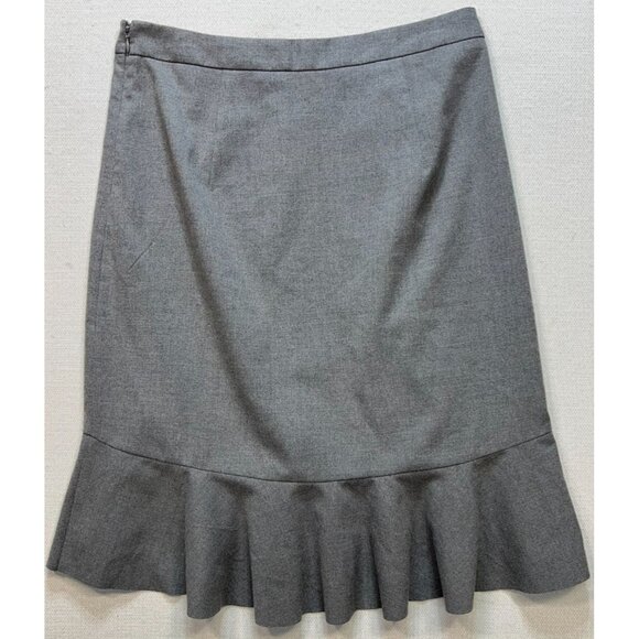 Banana Republic Women's Mermaid A Line Skirt Stretch Size 10 Gray Flat Front - Picture 2 of 12
